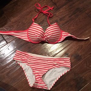 Pink stripped bikini